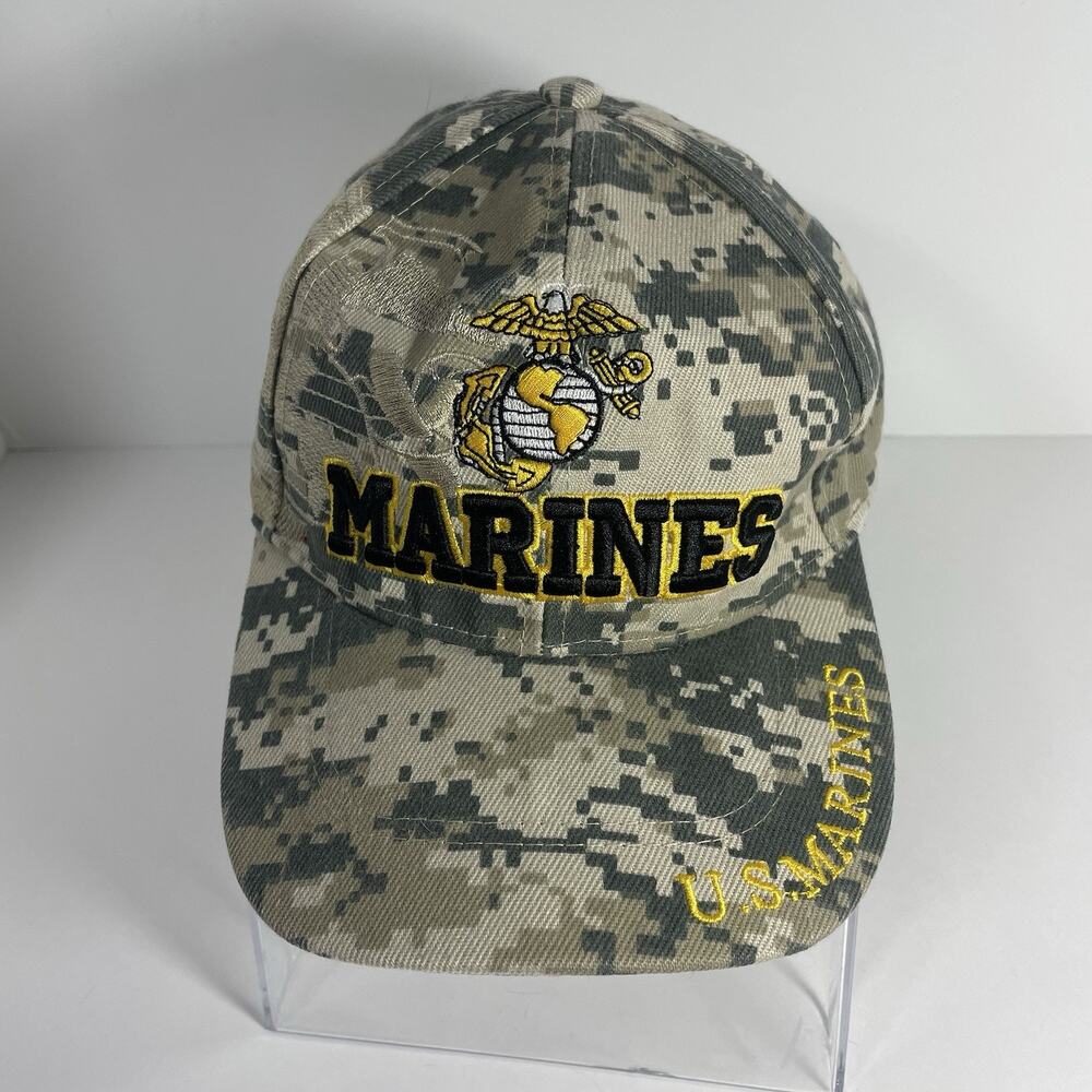 US Marines Cursedi One Size Fits All Camo Embroidered Hat Ball Cap
